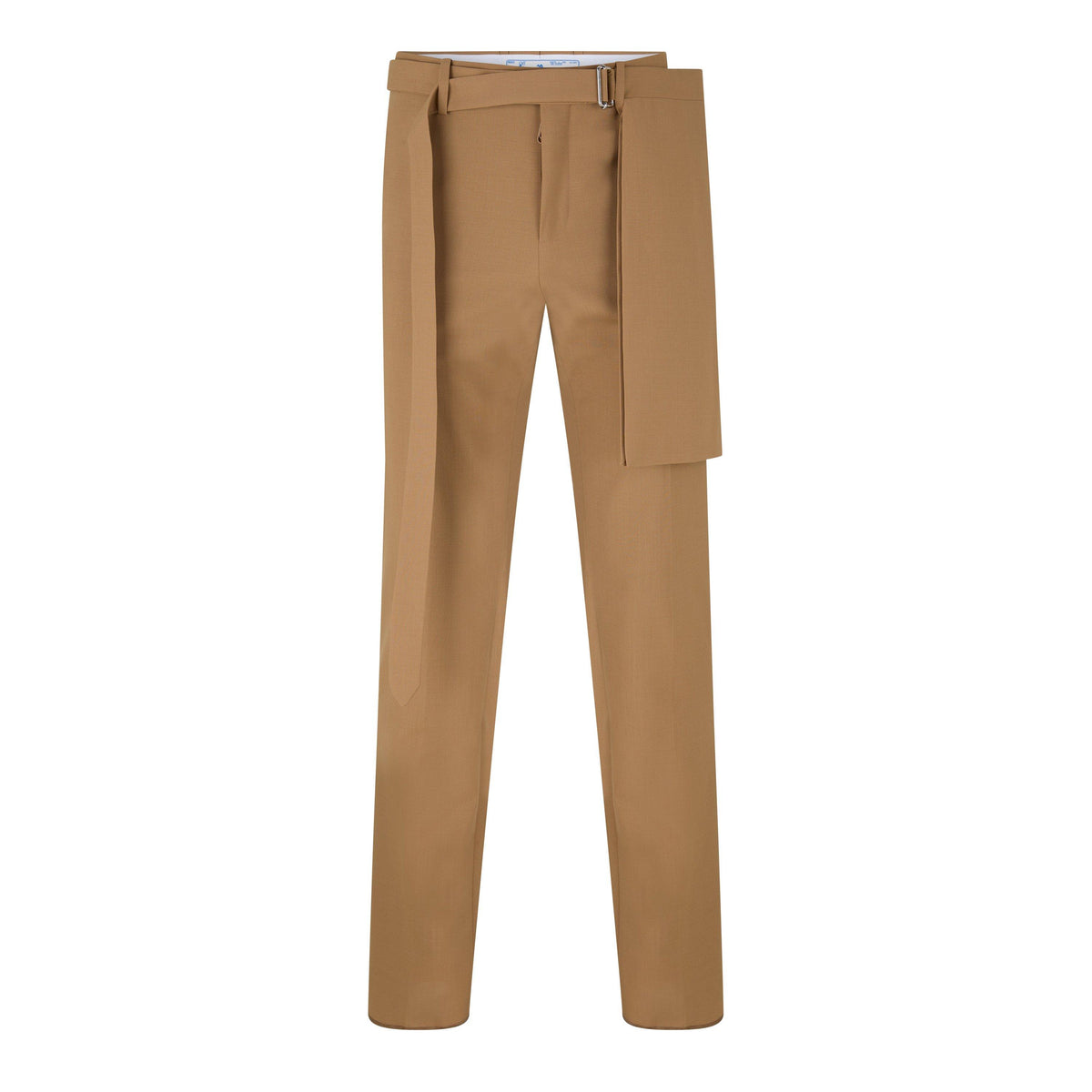 Belt Waist Slim Fit Trousers