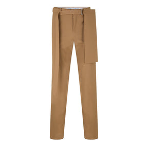 Belt Waist Slim Fit Trousers