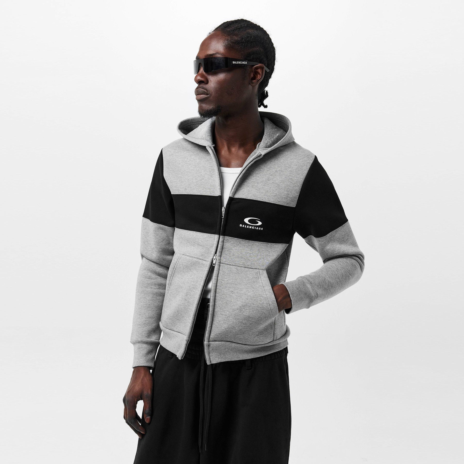 Contrast Band Hoodie