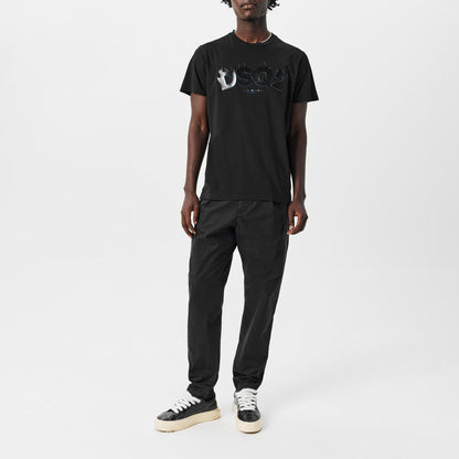 One Pleat Cotton Straight Leg Trousers