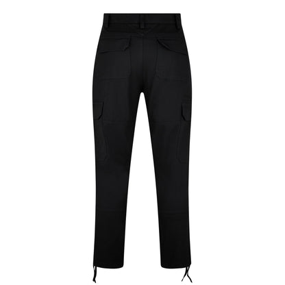 Cotton Drawstring Cuffs Slim Fit Cargo Trousers