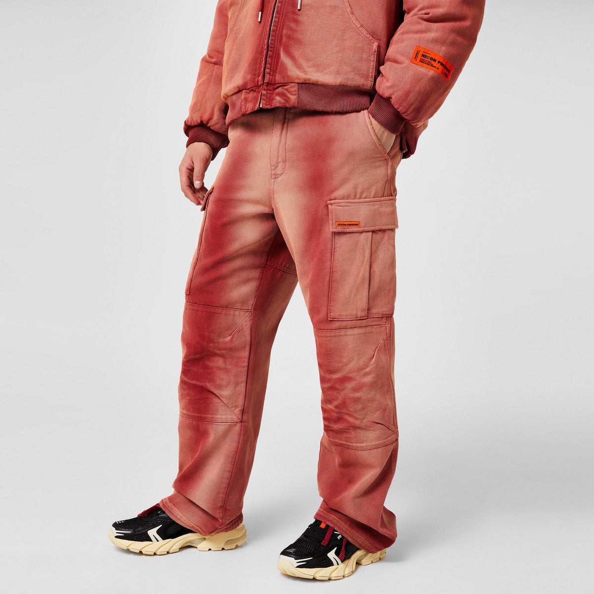 Distressed Canvas Cargo Trousers