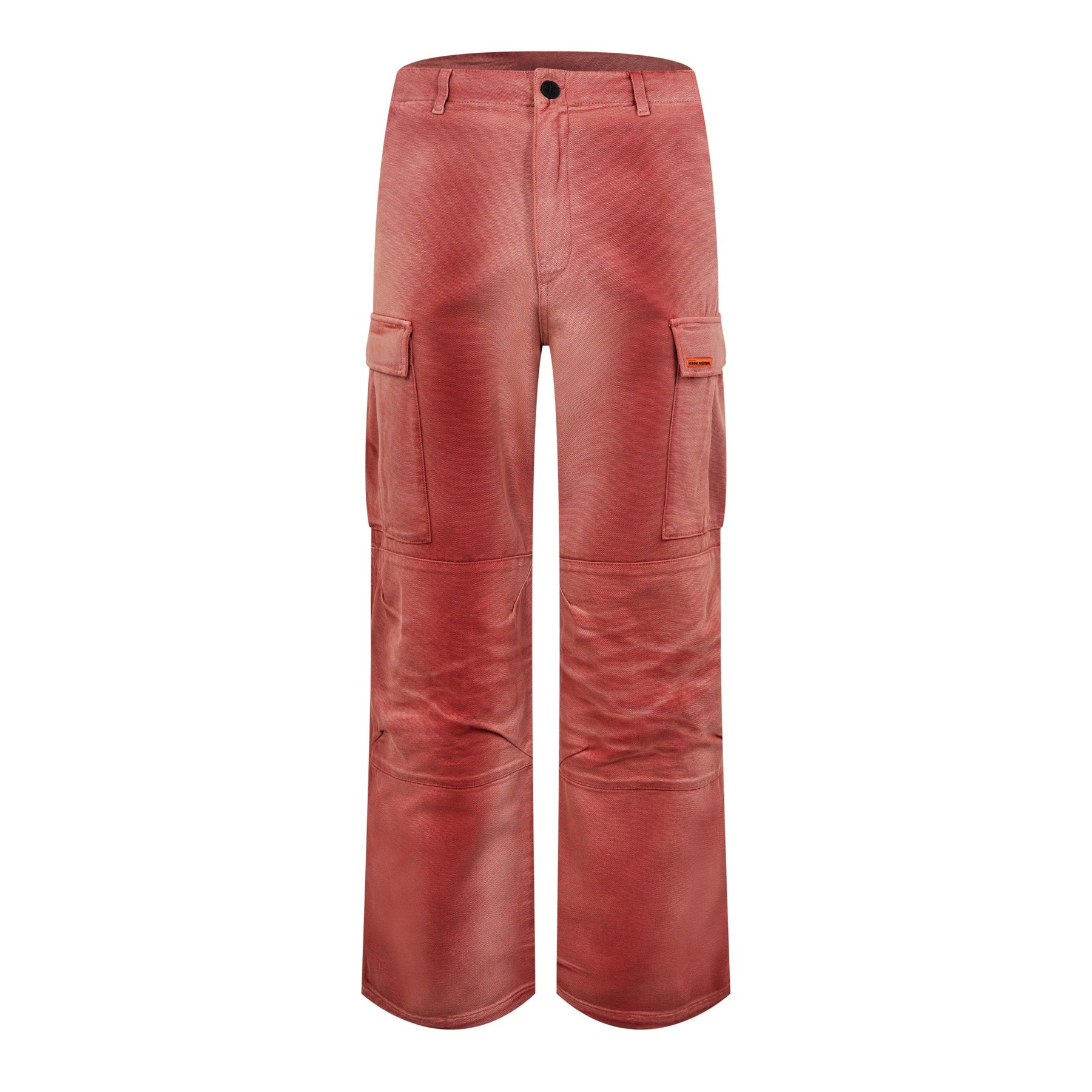 Distressed Canvas Cargo Trousers