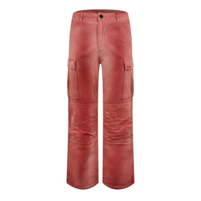 Distressed Canvas Cargo Trousers