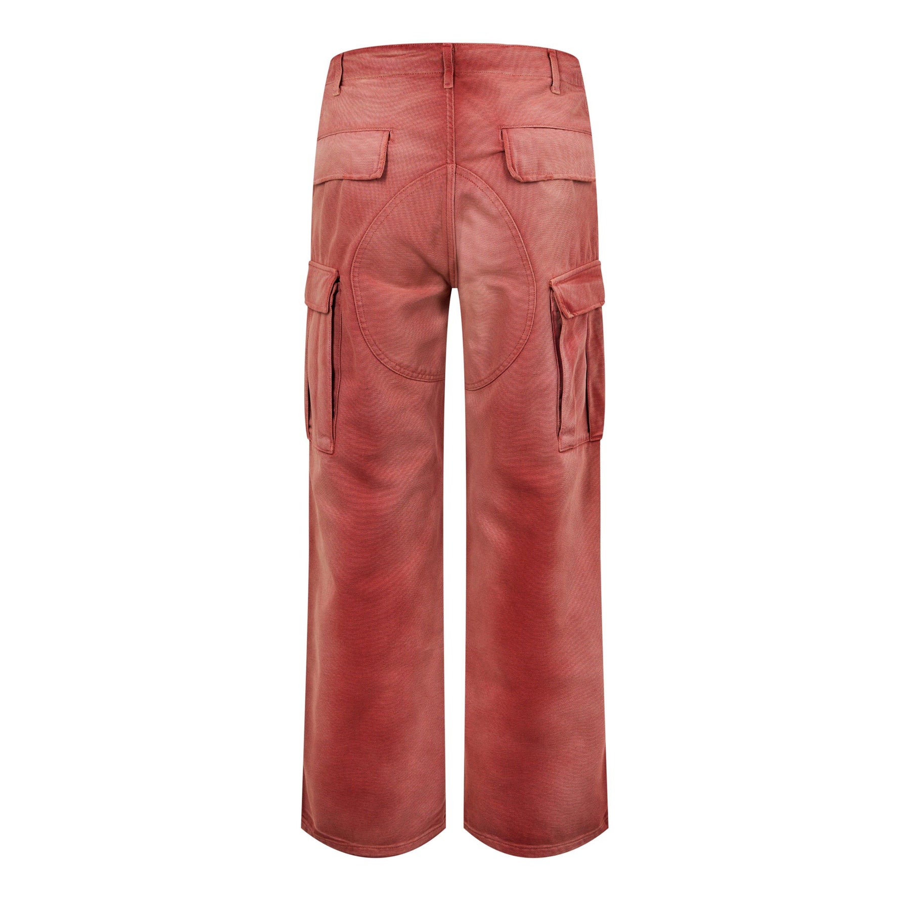 Distressed Canvas Cargo Trousers