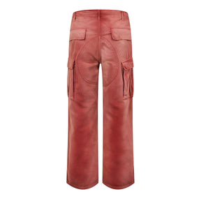 Distressed Canvas Cargo Trousers