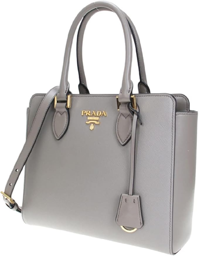 Prada Galleria Medium Saffiano Leather Tote in Taupe Grey