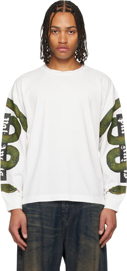 White Snake Box Logo Long Sleeve T-shirt