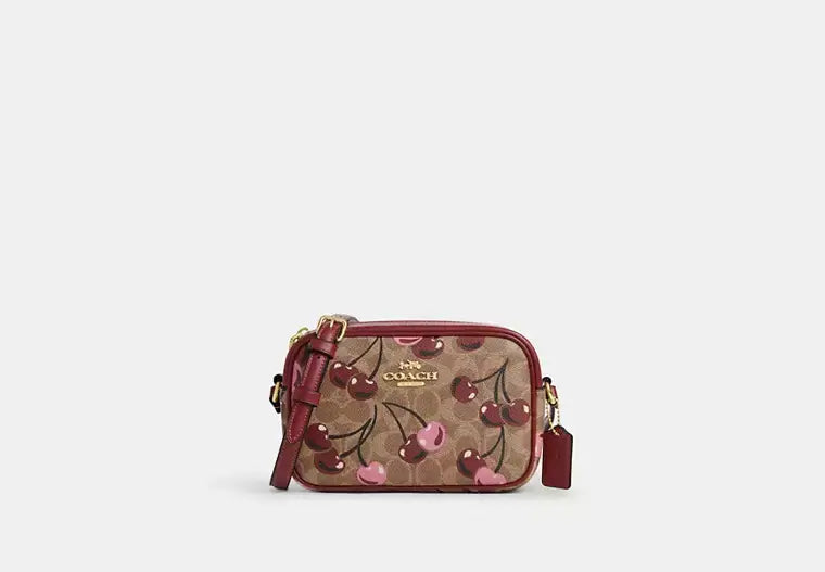 Coach Mini Jamie Camera Bag In Signature Canvas With Cherry Print - Bags | Shop From The Mirage