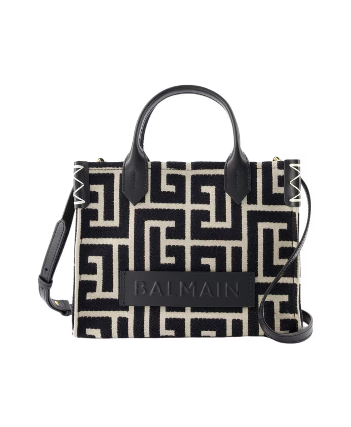 Small Shopper Bag - Cotton - Ivory/Black