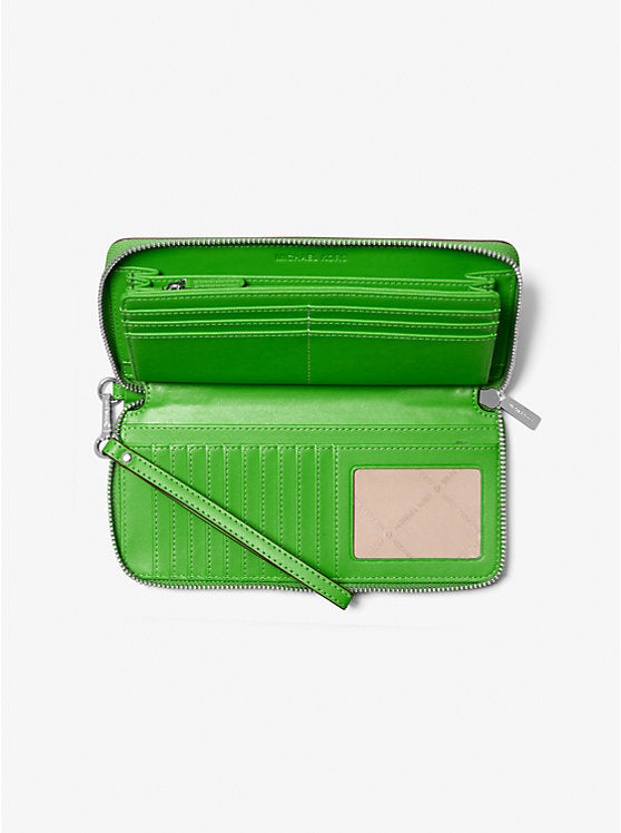 Jet Set Travel Zebra Print Calf Hair Continental Wallet