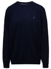 Polo ralph lauren Blue Crewneck Sweater with Pony Logo Embroidered on the Front in Wool Man