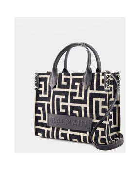 Small Shopper Bag - Cotton - Ivory/Black