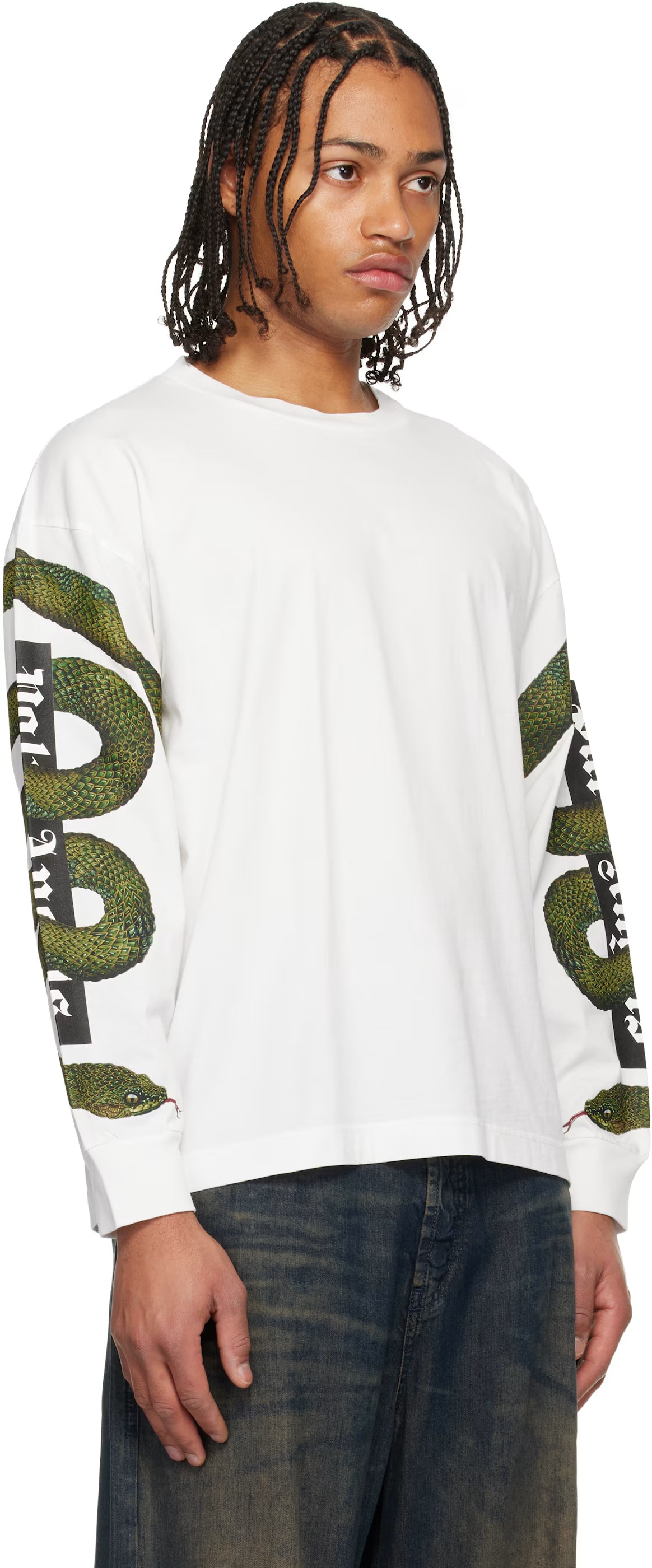 White Snake Box Logo Long Sleeve T-shirt