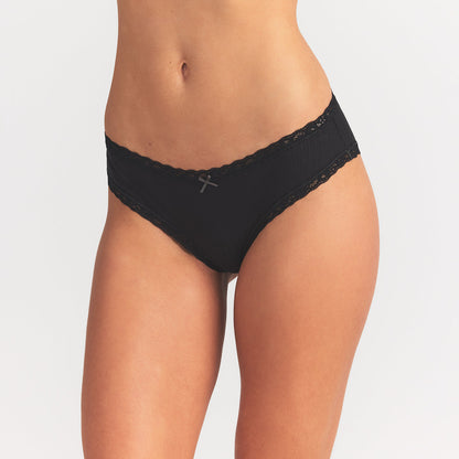 Lightweight Cotton Pointelle Lace Brief