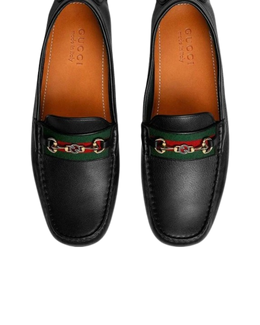 Gucci Web Horsebit Leather Loafers – Black