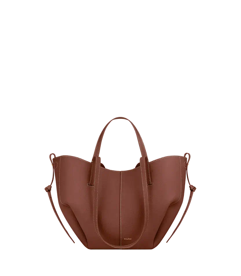 Polene Cyme Mini Edition Textured Cognac - Size: One Size Bags | Shop From The Mirage