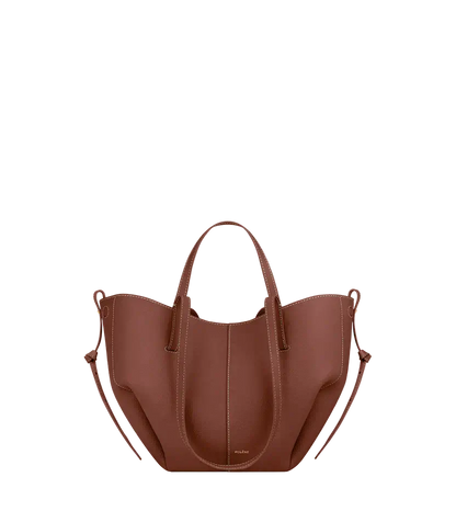 Polene Cyme Mini Edition Textured Cognac - Size: One Size Bags | Shop From The Mirage