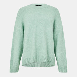 Crew-Neck Ribbed Crew Sweatshirt