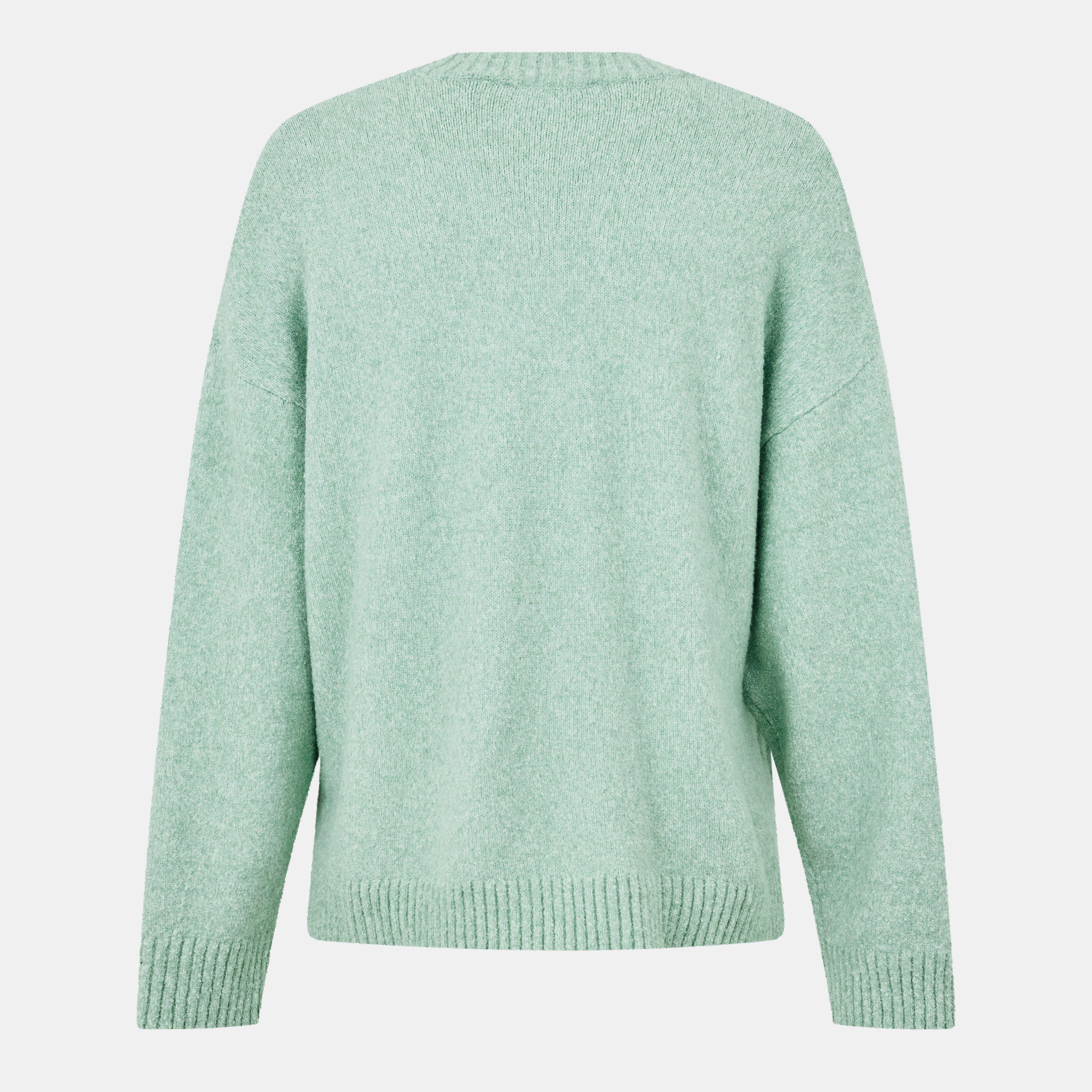Crew-Neck Ribbed Crew Sweatshirt