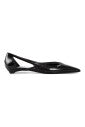 Prada Black Patent Pointed-Toe Cutout Flats
