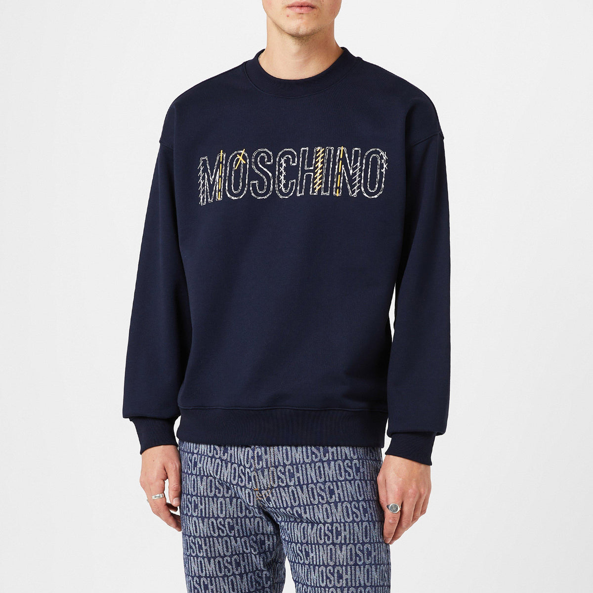 Stitched Logo Organic Cotton Sweatshirt