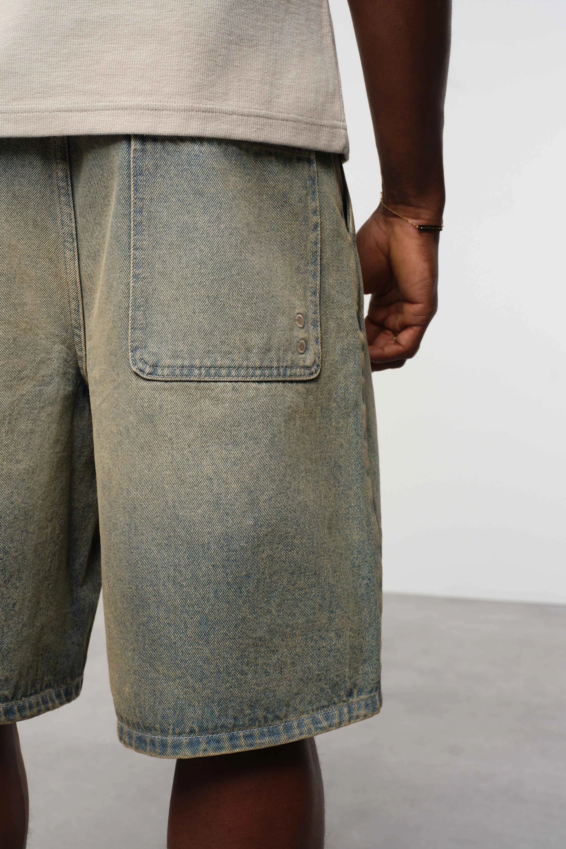 Wide-Leg 14oz Denim Shorts