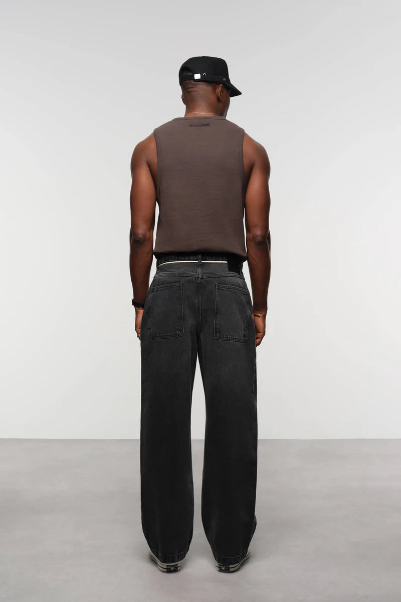 Wide leg denim - vintage black