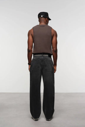 Wide leg denim - vintage black