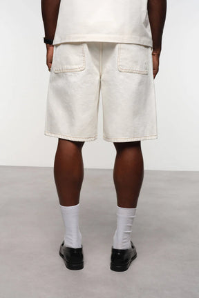 Wide-Leg 14oz Denim Shorts