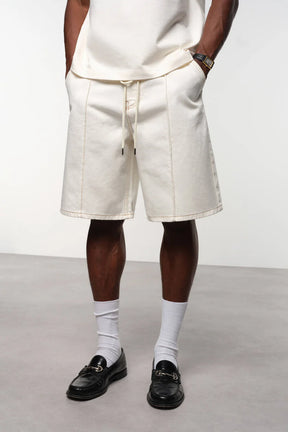 Wide-Leg 14oz Denim Shorts