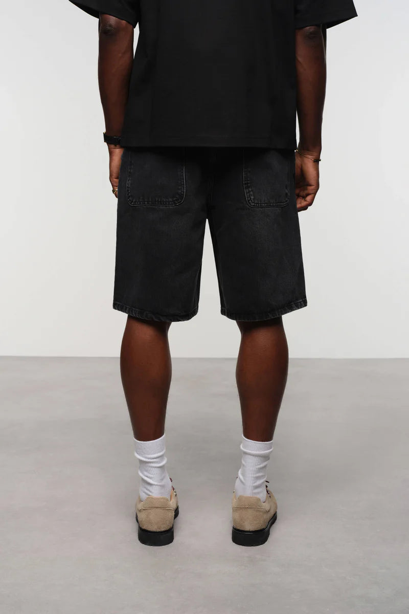 Wide-Leg 14oz Denim Shorts