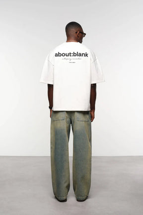 Box t-shirt - oat / black