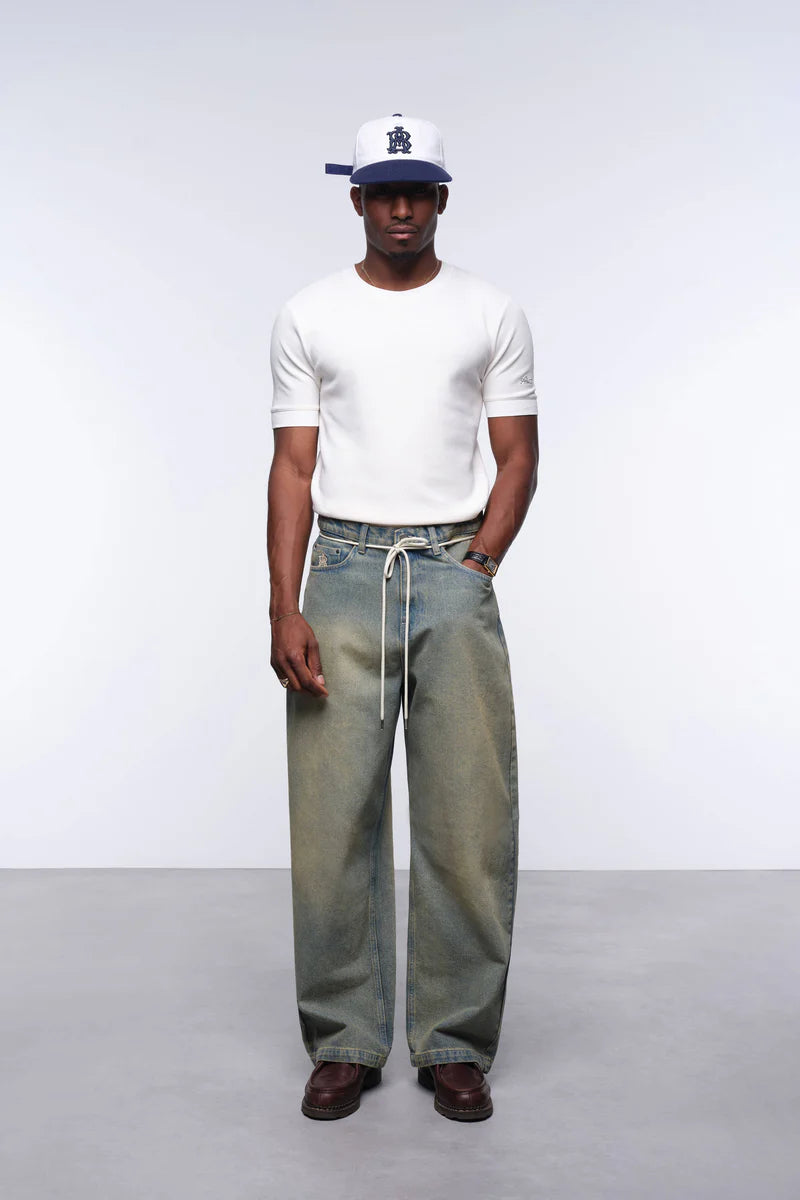 Wide leg denim - dirty wash