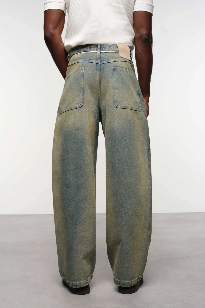 Wide leg denim - dirty wash
