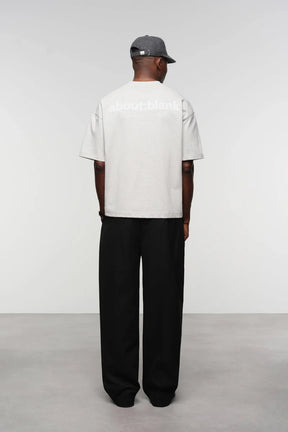 Box t-shirt - grey marl/white