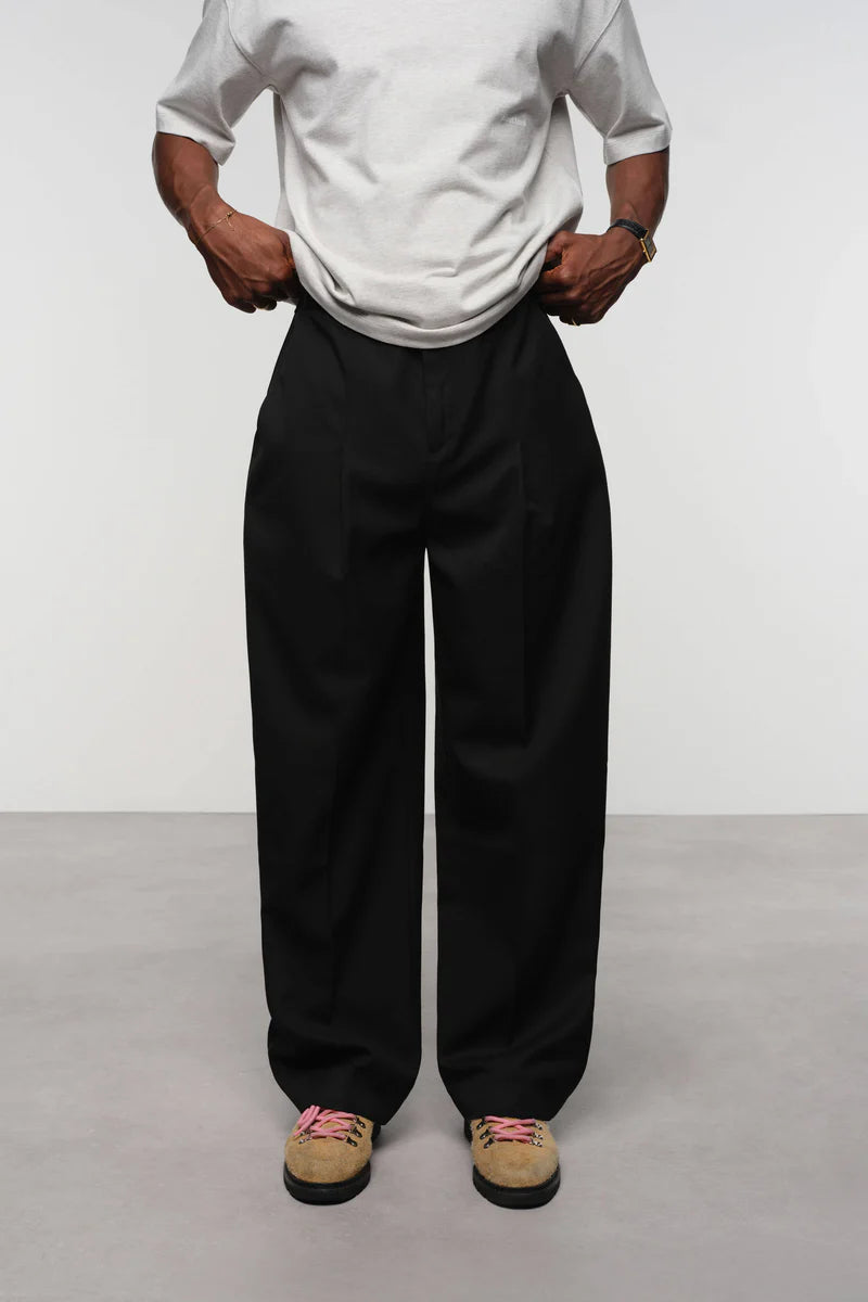 Tailored wide leg trouser - Black
