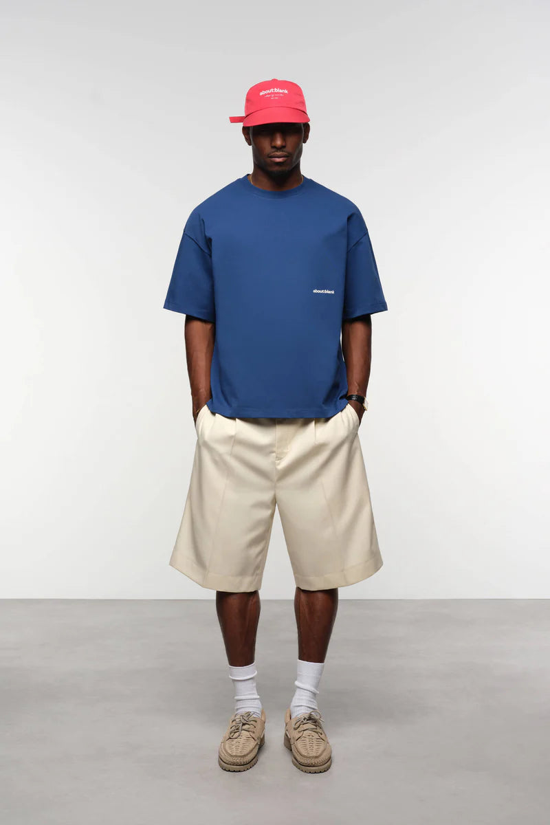 Box t-shirt - estate blue/white