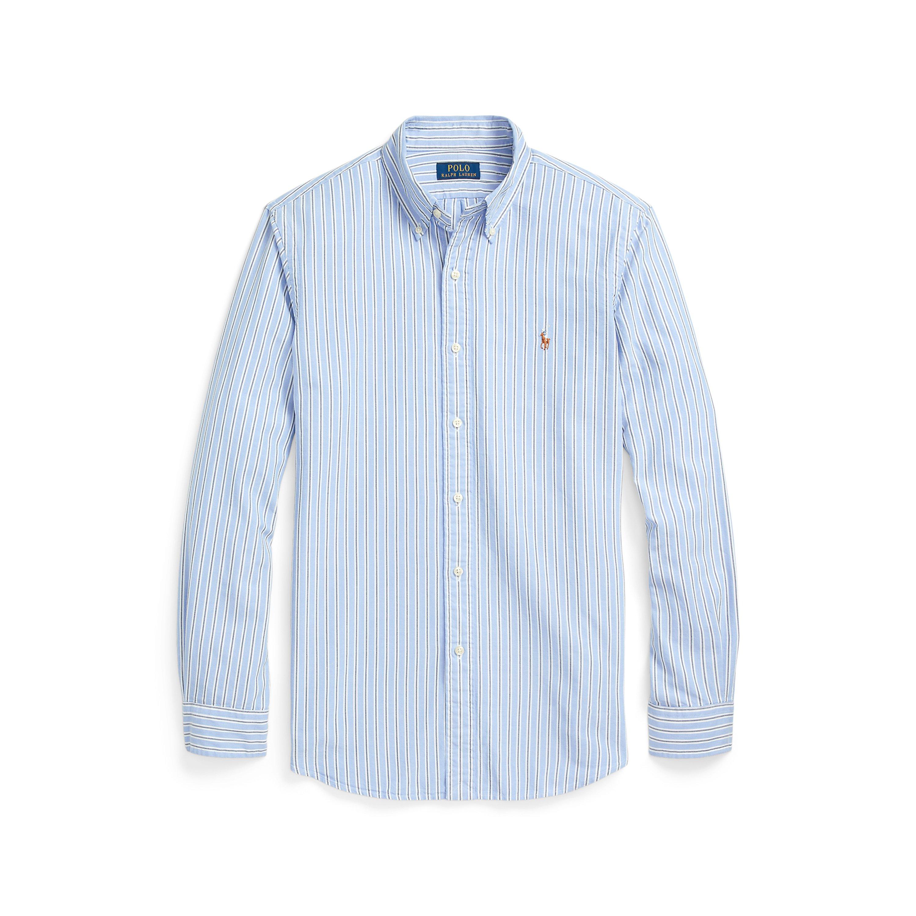 Striped Knit Oxford Shirt