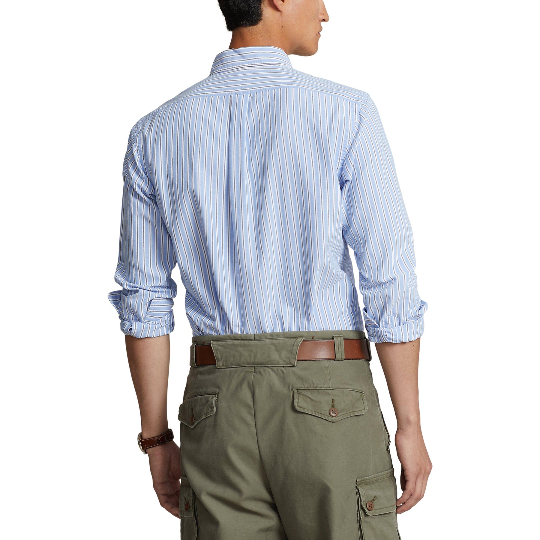 Striped Knit Oxford Shirt