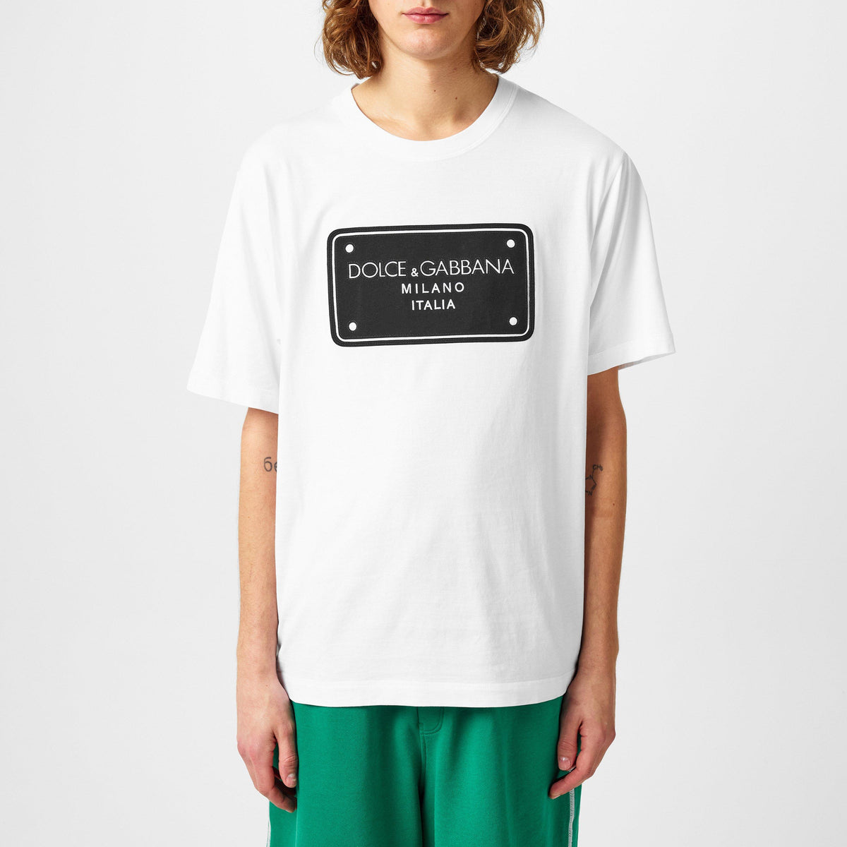 Branded Tag Cotton T-Shirt
