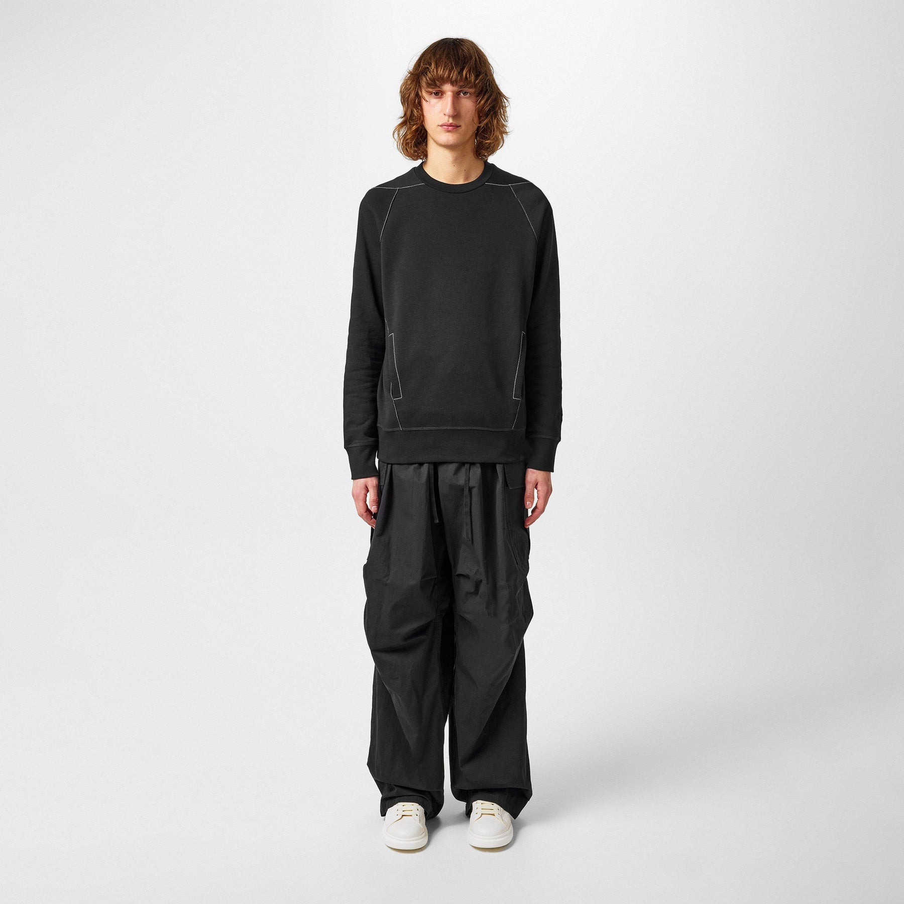 Contrast Stitch Crew Sweatshirt