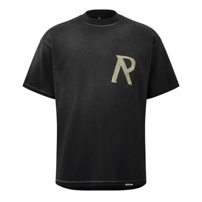 Men's Masking Tape Initial Logo Design T-Shirt