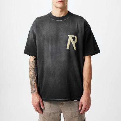 Men's Masking Tape Initial Logo Design T-Shirt