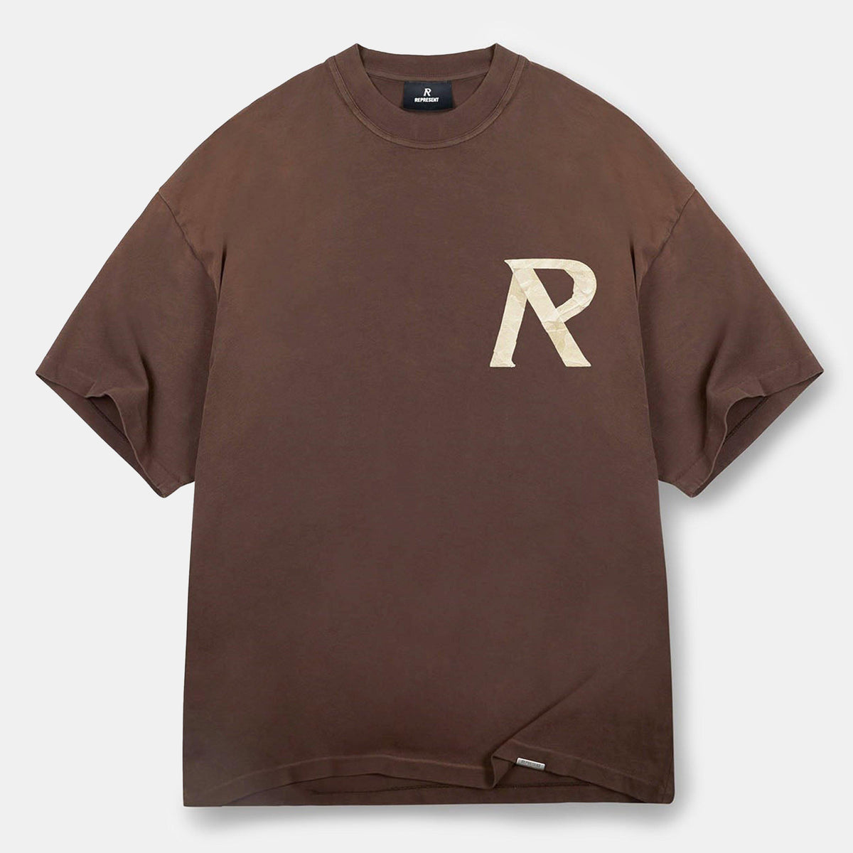 Men's Masking Tape Initial Logo Design T-Shirt