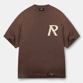 Men's Masking Tape Initial Logo Design T-Shirt