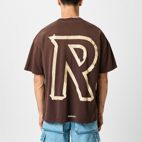 Men's Masking Tape Initial Logo Design T-Shirt