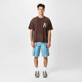 Men's Masking Tape Initial Logo Design T-Shirt