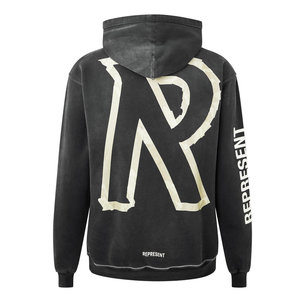 Men's Masking Tape Initial Hoodie, Softness and Comfort