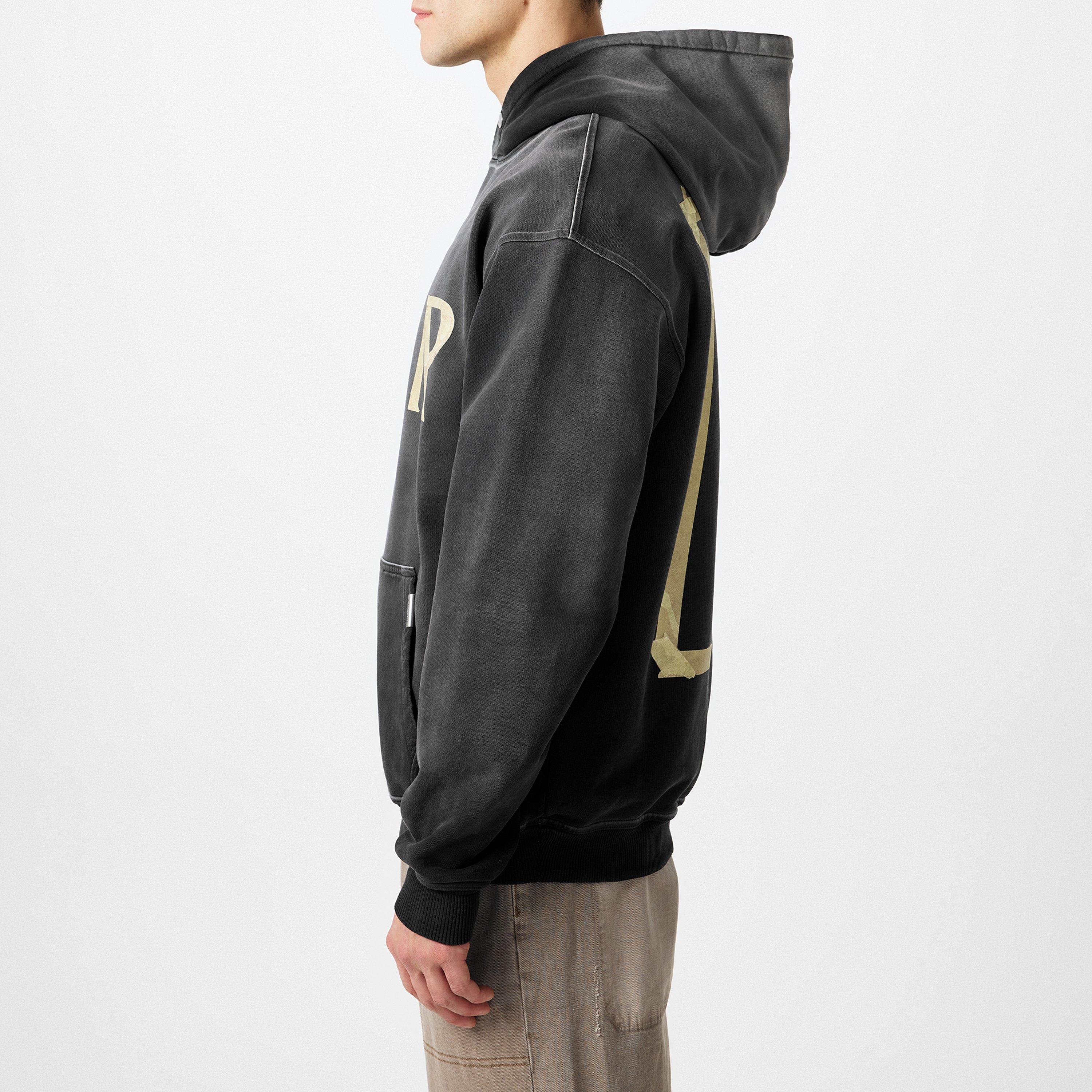 Masking Tape Initial Cotton Oversized Fit Hoodie